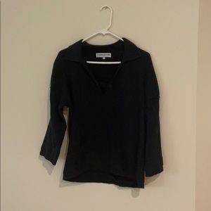 Sonia Rykiel Paris. Black Cotton Nautical Sweater.